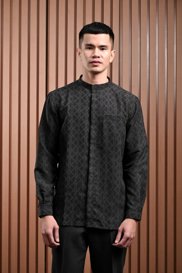 Awenasa Stand Up Collar Long Sleeve Shirt